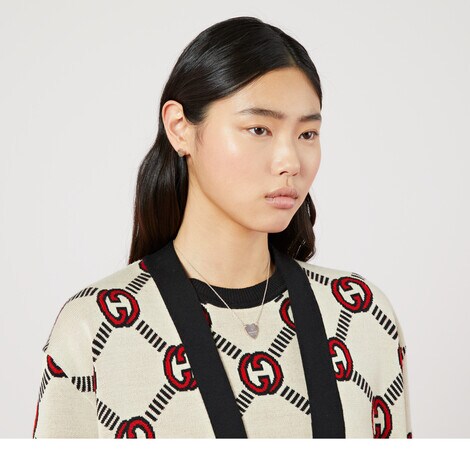 饰Gucci标识心形耳环