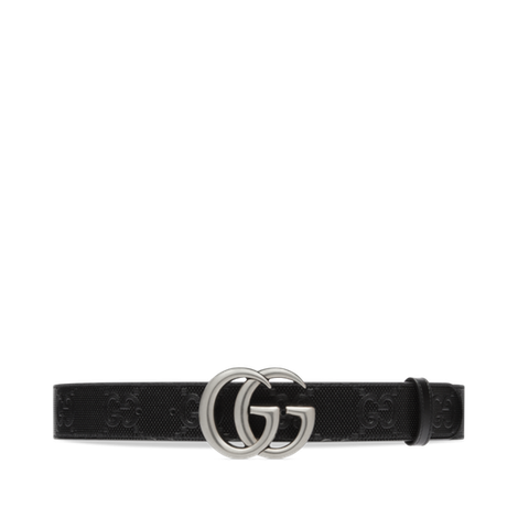 GG Marmont系列印花压纹皮革腰带