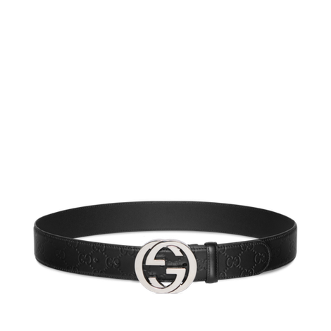 Gucci Signature牛皮革腰带
