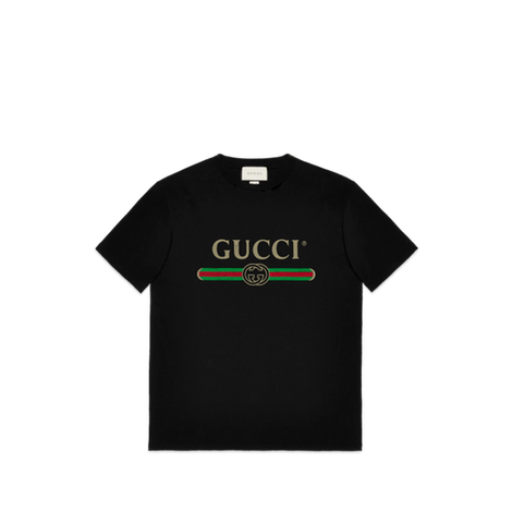 Gucci标识印花超大造型T恤