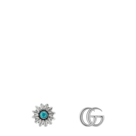 双G花朵铆钉耳环