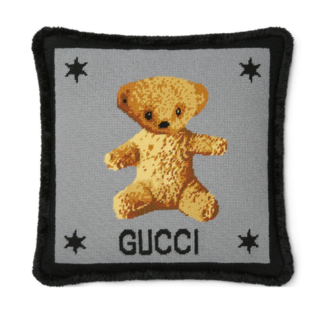 Gucci小熊羊毛靠垫