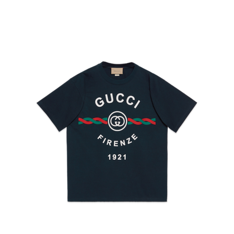 针织棉“Gucci Firenze 1921”T恤