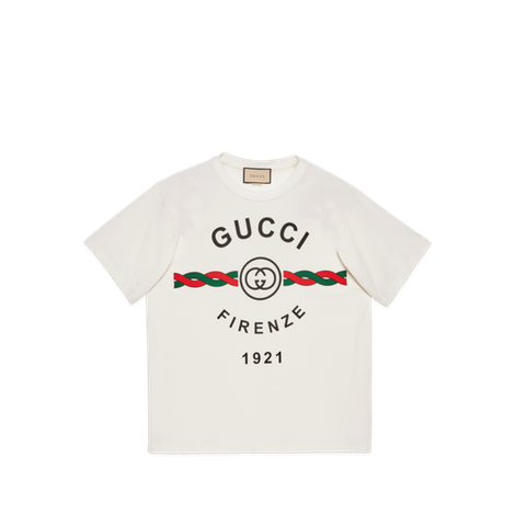 针织棉“Gucci Firenze 1921”T恤