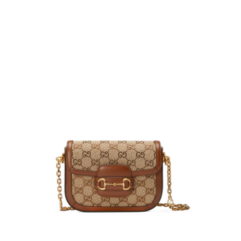 Gucci Horsebit 1955系列水晶小号肩背包