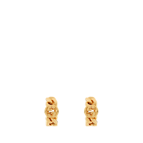 Gucci Interlocking系列环形耳环