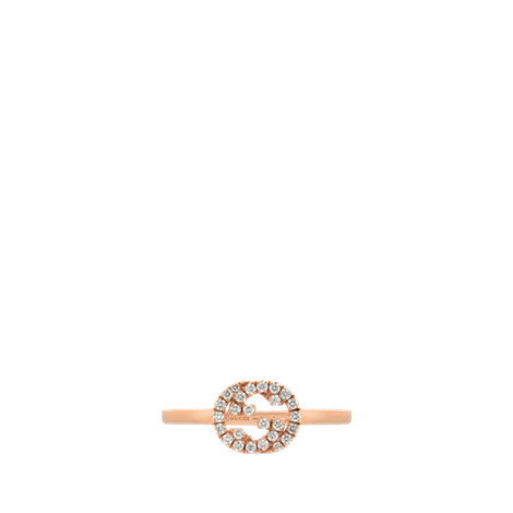 Gucci Interlocking系列钻石戒指
