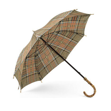 方形G苏格兰格纹印花尼龙雨伞