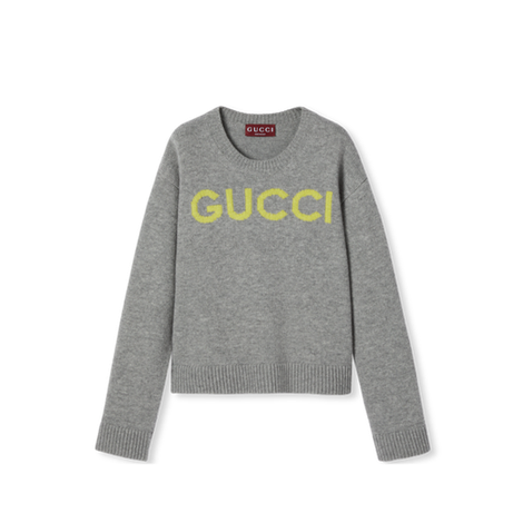 饰Gucci嵌花羊毛上衣