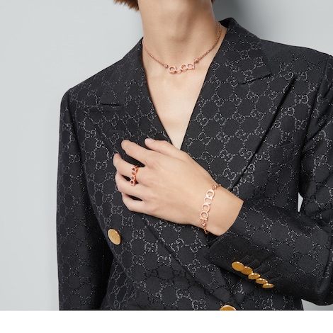  “GUCCI”字母造型戒指
