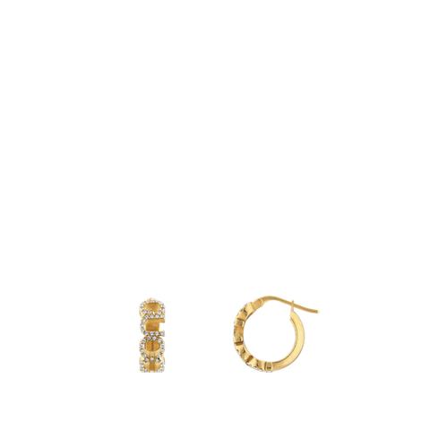 “GUCCI”字母标识环形耳环