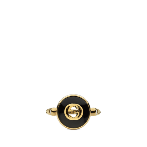 Gucci Interlocking系列18K金戒指