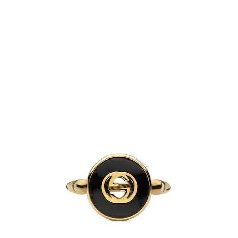 Gucci Interlocking系列18K金戒指
