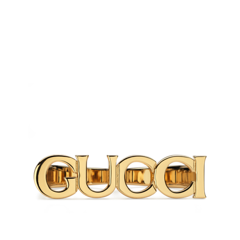 “Gucci”字母造型多环戒指