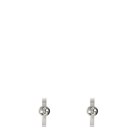 Gucci Interlocking系列环形耳环