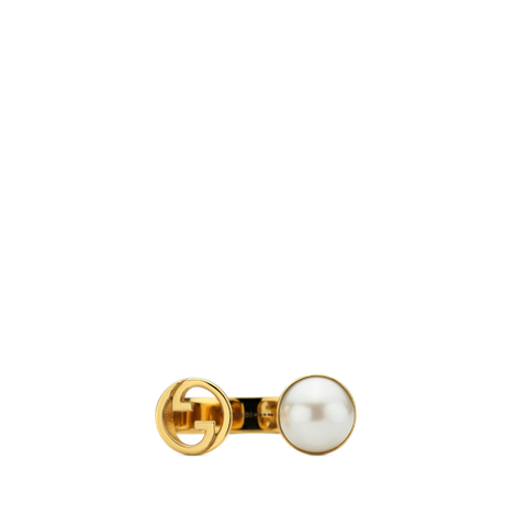 【新品】Gucci Blondie系列树脂珍珠戒指