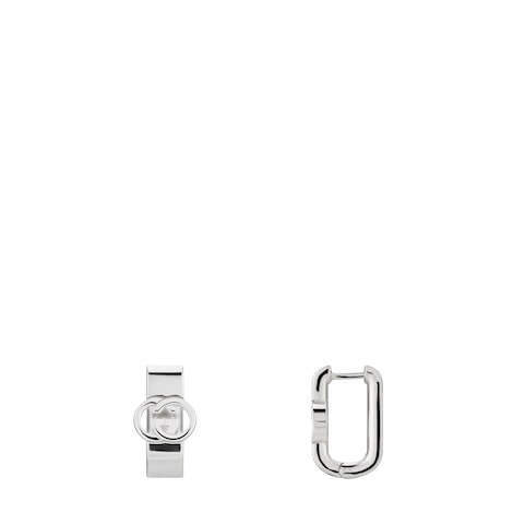 Gucci Interlocking系列环形耳环