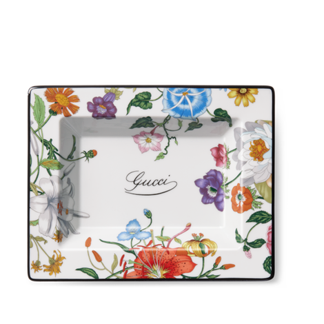 Gucci Flora花卉印花小号首饰托盘