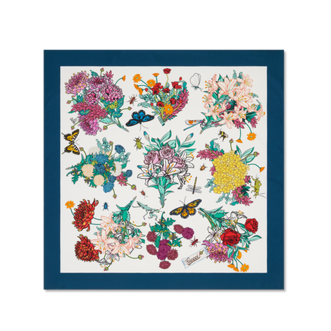 “90 x 90”项目印花桑蚕丝方巾