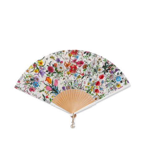 大号花卉印花扇子