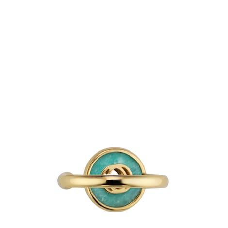 Gucci Interlocking系列黄色18K金戒指