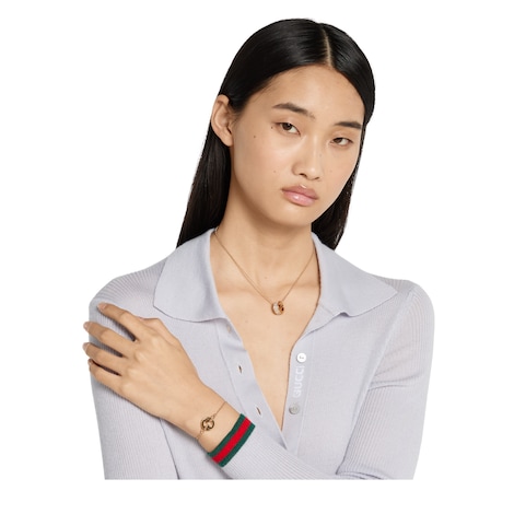 Gucci Blondie系列水晶吊坠项链