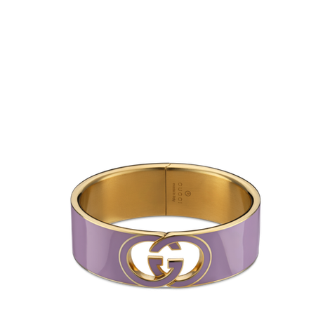 Gucci Interlocking系列珐琅手镯
