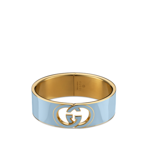 Gucci Interlocking系列珐琅手镯