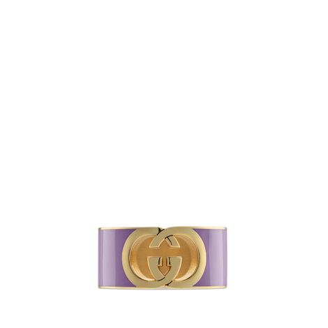 Gucci Interlocking系列珐琅戒指