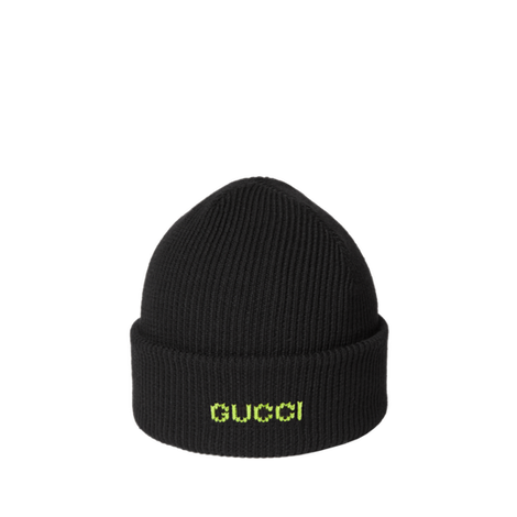 Gucci Altitude系列饰刺绣羊毛帽