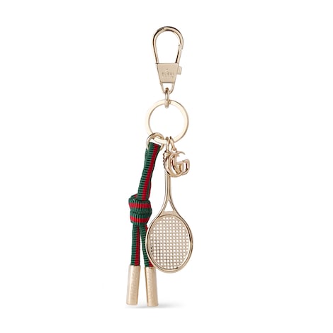 Gucci Tennis系列饰织带钥匙扣