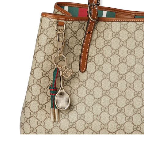 Gucci Tennis系列饰织带钥匙扣