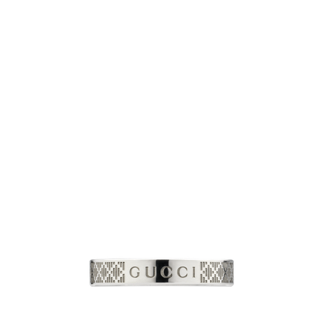 Gucci Diamante系列窄版戒指
